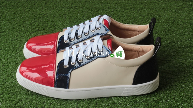 Christian louboutin Low Top Sneaker Red Cream Black